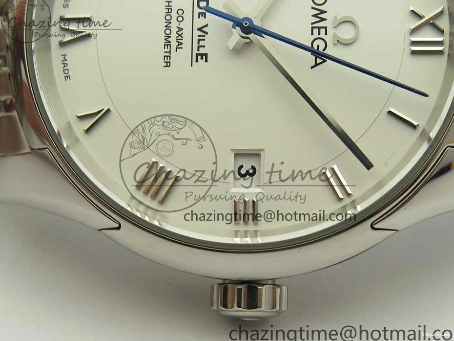 0512 De Ville Hour Vision 41mm SS VSF 1:1 Best Edition White Dial on SS Bracelet A8500 Super Clone Casual 7946